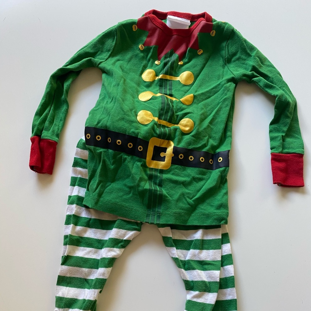 Toddler elf pajamas 2t